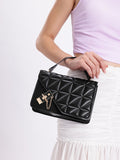 DressBerry Quilted Structured Satchel Bag