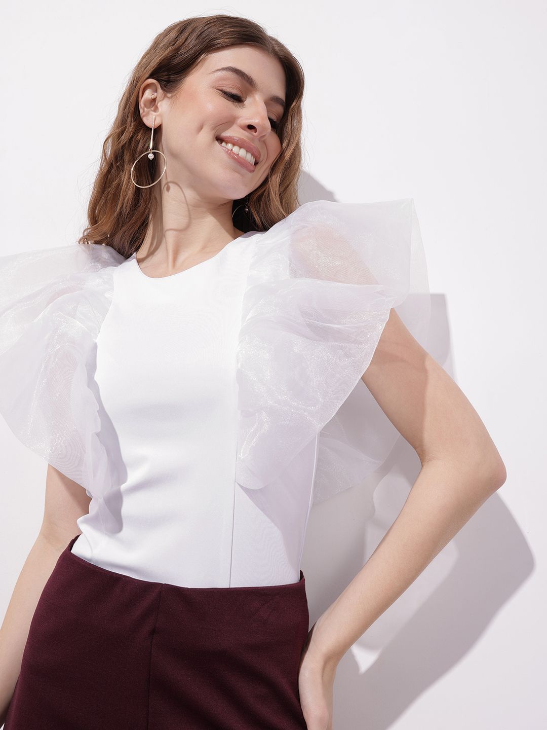 DressBerry Statement Sleeves Jersey Top