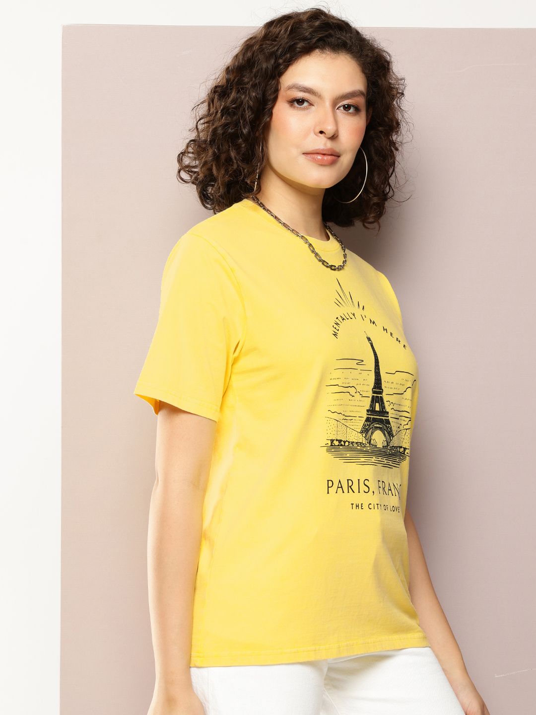 DILLINGER Women Oversized Printed Crew Neck Tshirt