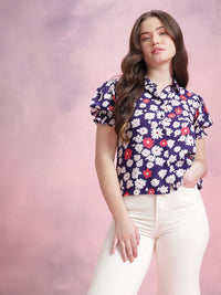 DressBerry Floral Print Casual Shirt