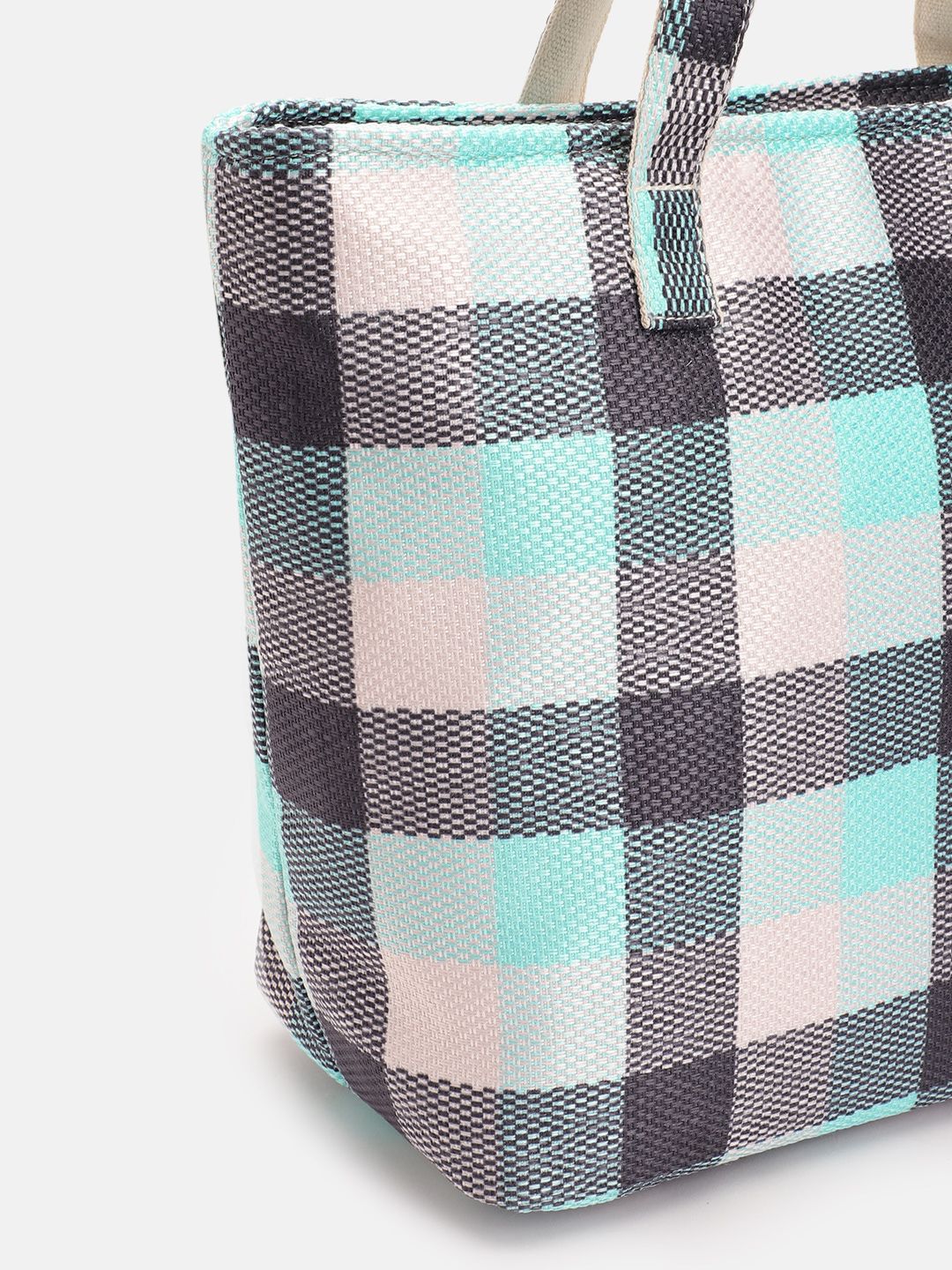 Anouk Self Checked Structured Shoulder Bag