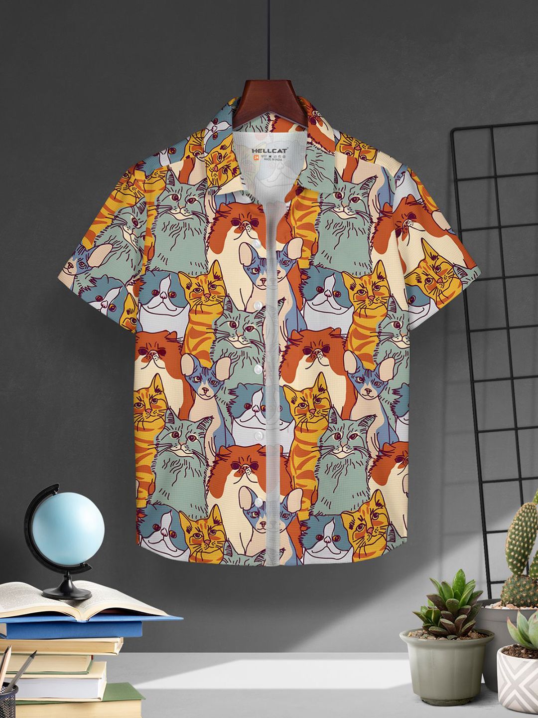 HELLCAT Boys Floral Opaque Printed Casual Shirt
