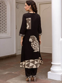 Indo Era Quirky Printed Straight Kurta With Trousers