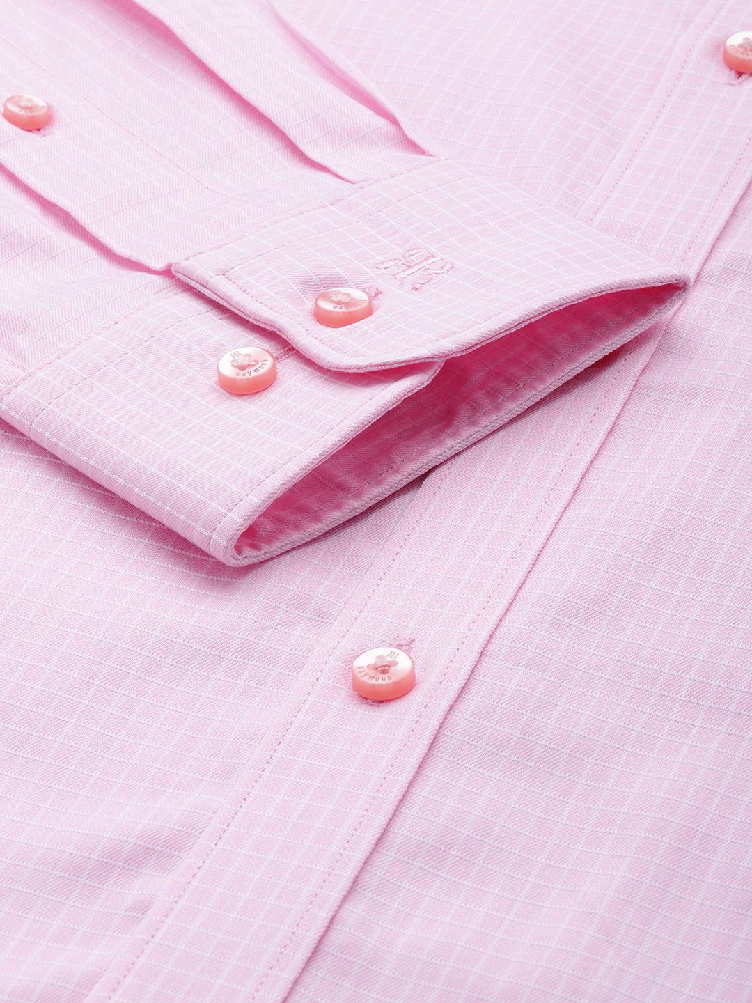 Raymond Men Slim Fit Micro Checks Pure Cotton Formal Shirt