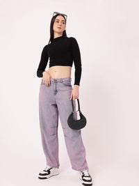 DressBerry Women Urban Chic Baggy Fit Faded Jeans
