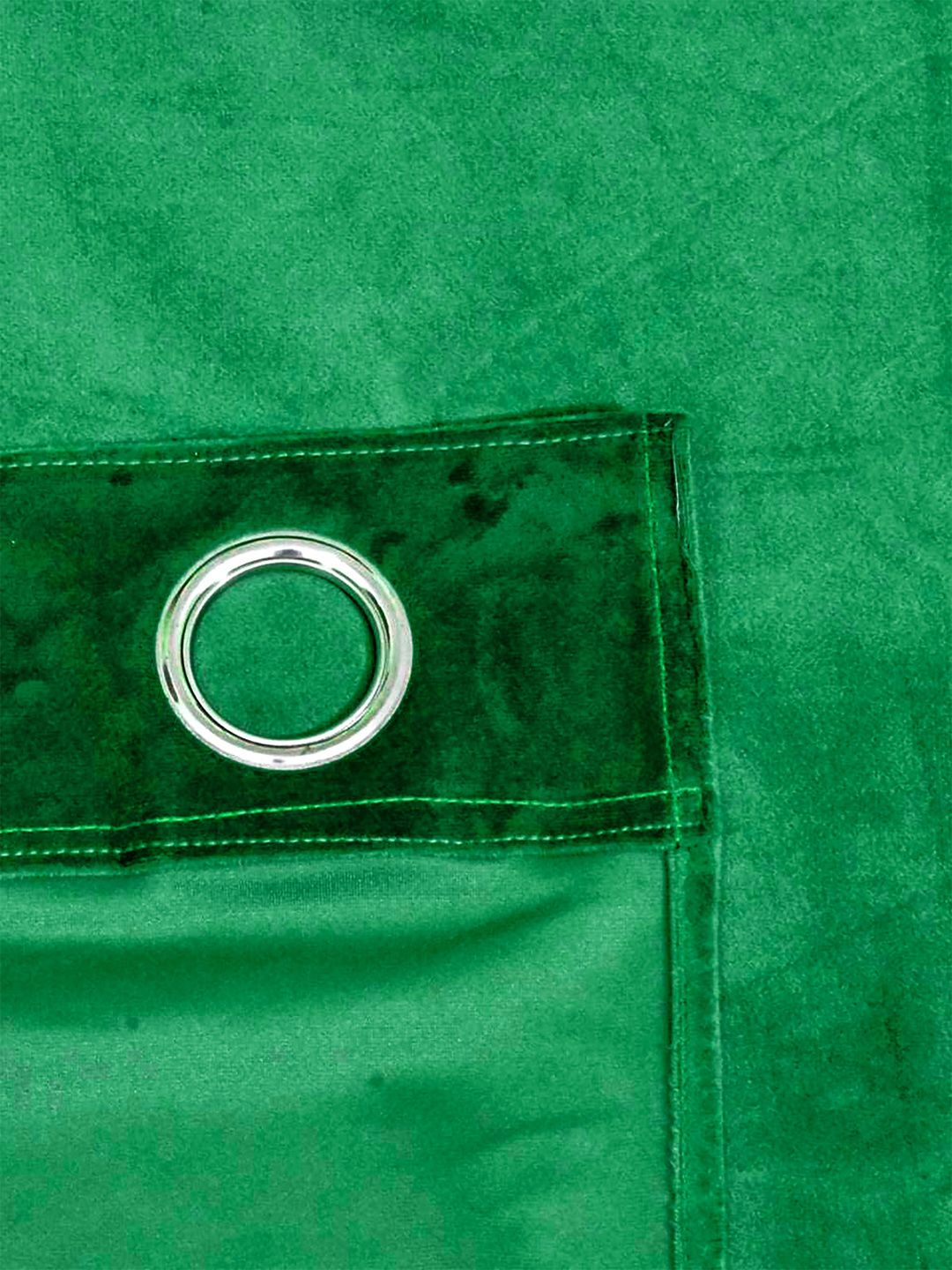 STITCHNEST Set of 2 Green Solid 5 feet Curtain