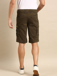 Being Human Men Solid Mid Rise Cargo Shorts