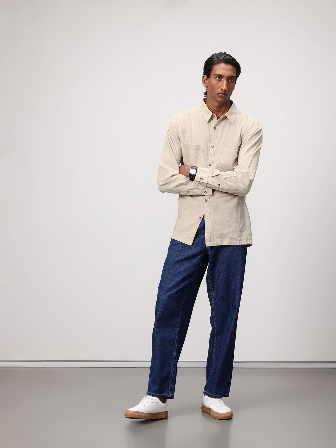 ether 365 Essentials Spread Collar Casual Shirt