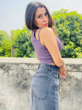 STREET 9 Women Elegant Lavender Solid Top