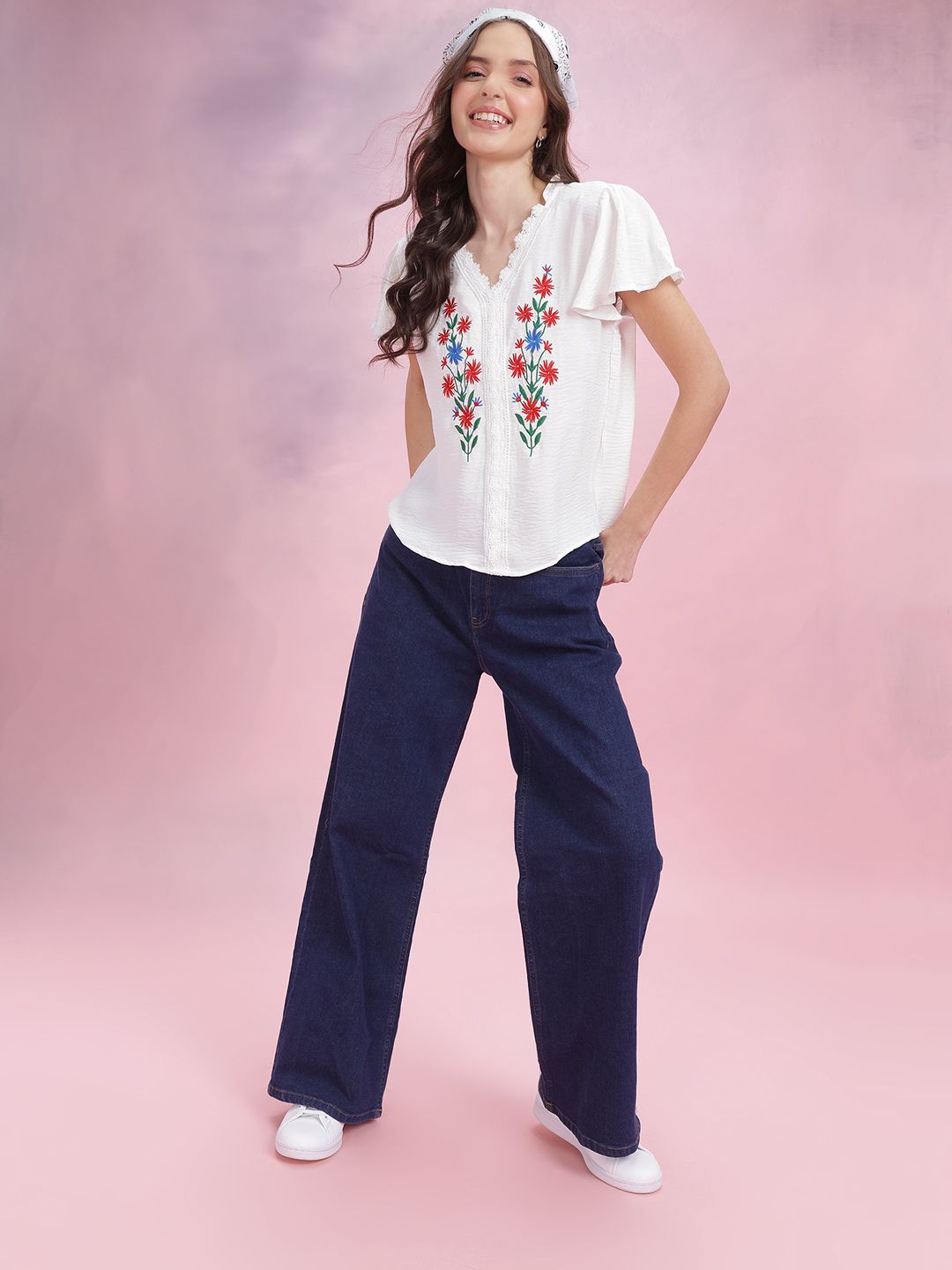 DressBerry Floral Embroidered Top