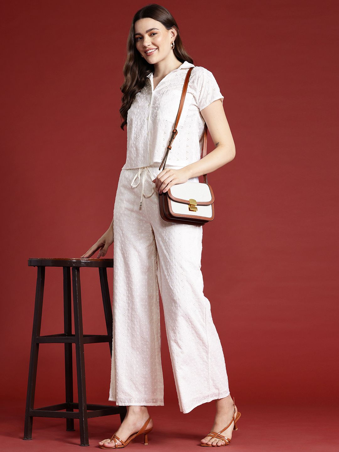 all about you Pure Cotton Schiffli Finish Co-Ords