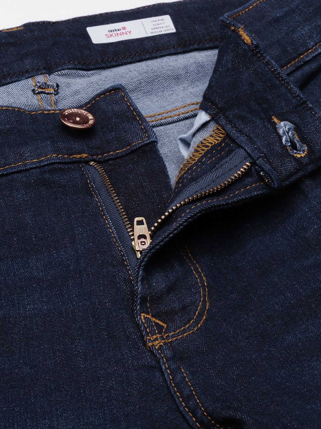 SPYKAR Men Skinny Slim Fit Low-Rise Light Fade Stretchable Jeans