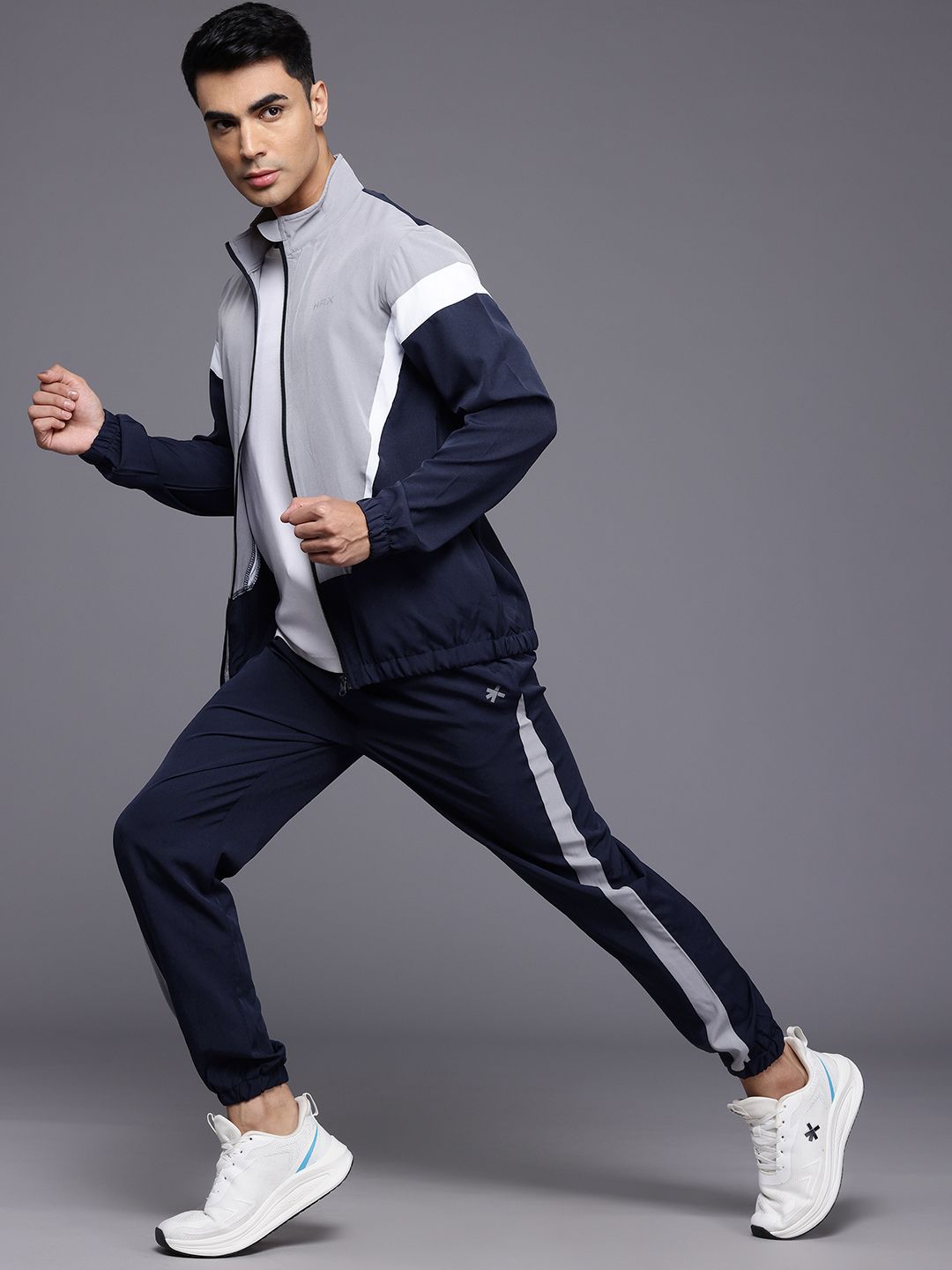 HRX by Hrithik Roshan Colourblocked Rapid-Dry Running Tracksuit
