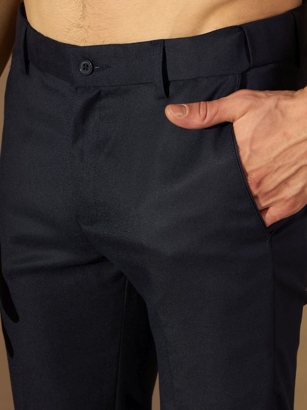 DENNISON Men Flexi Waist Tapered Fit Trousers