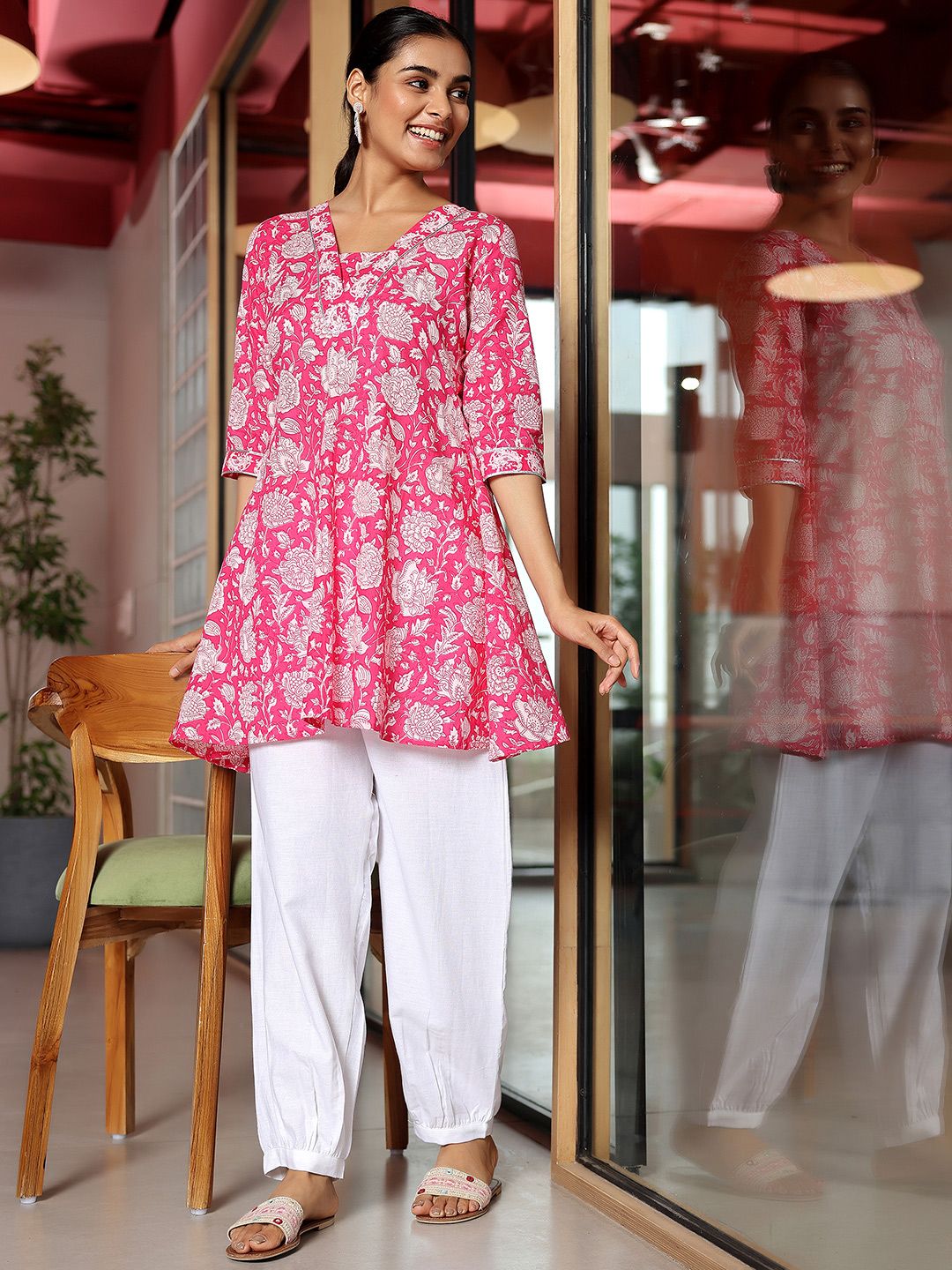 Libas Women Pure Cotton Straight Fit Salwar