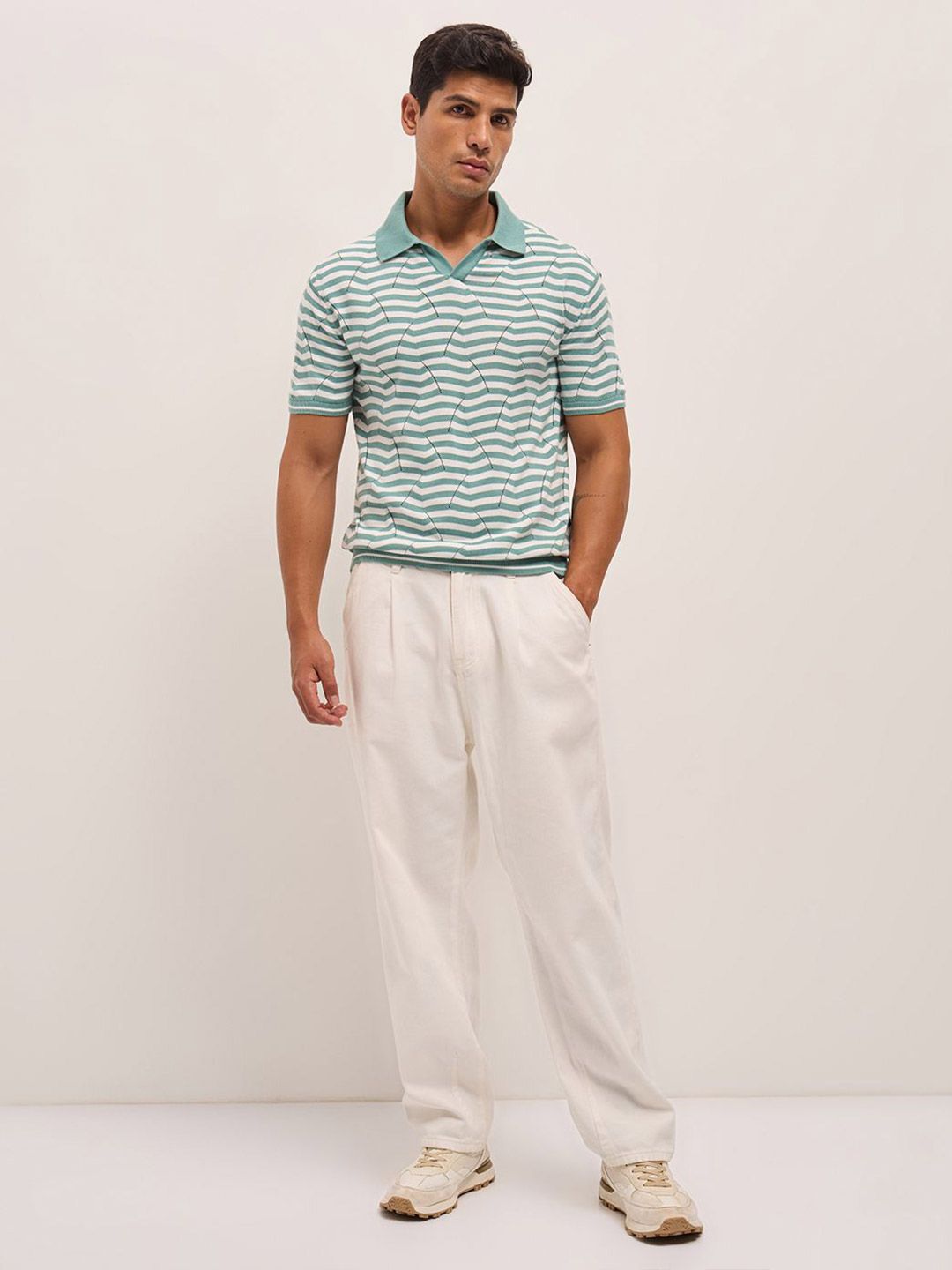 THE BEAR HOUSE Men Polo Collar T-shirt