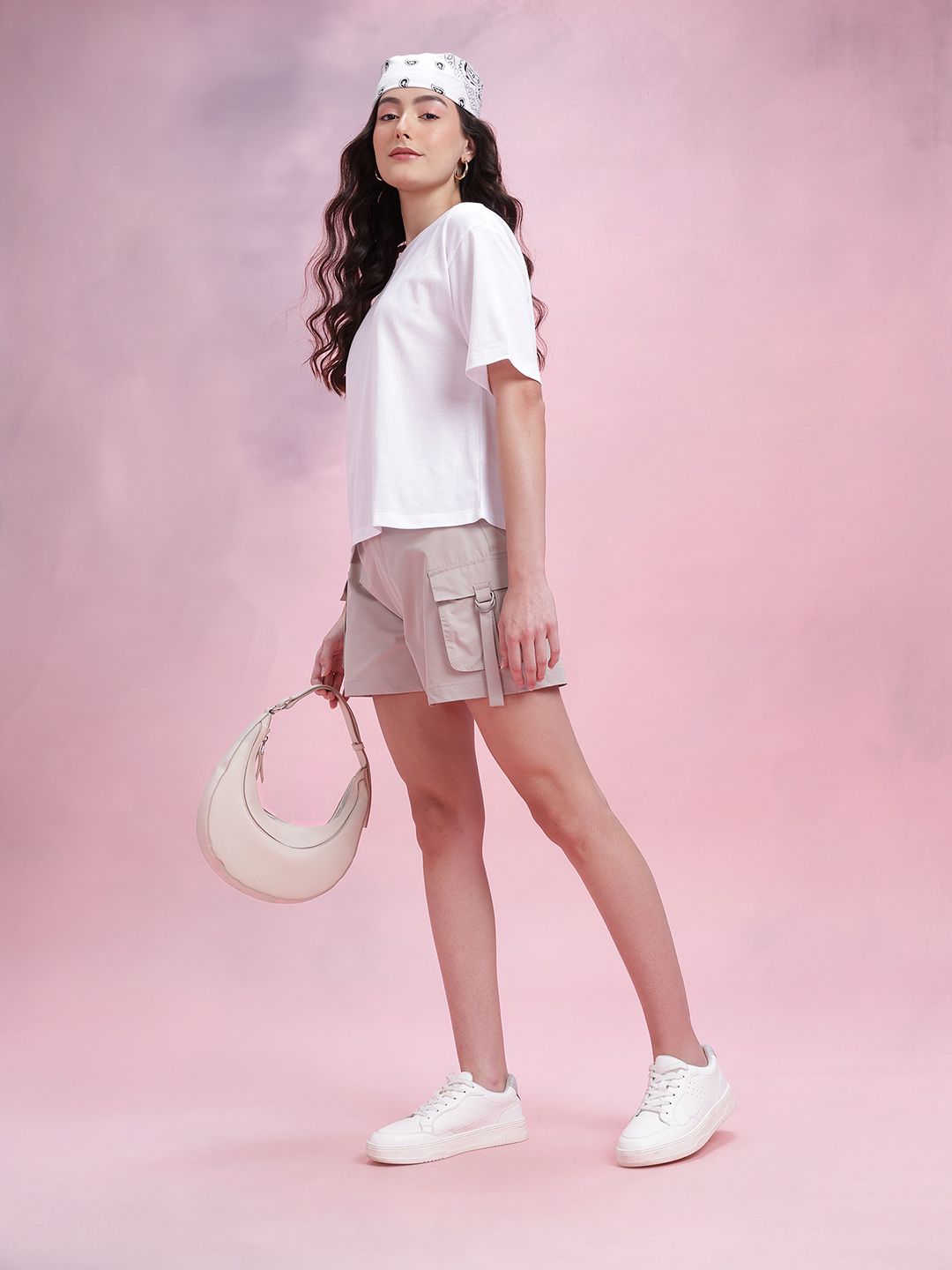 DressBerry Drop-Shoulder Sleeves Relaxed Fit T-shirt