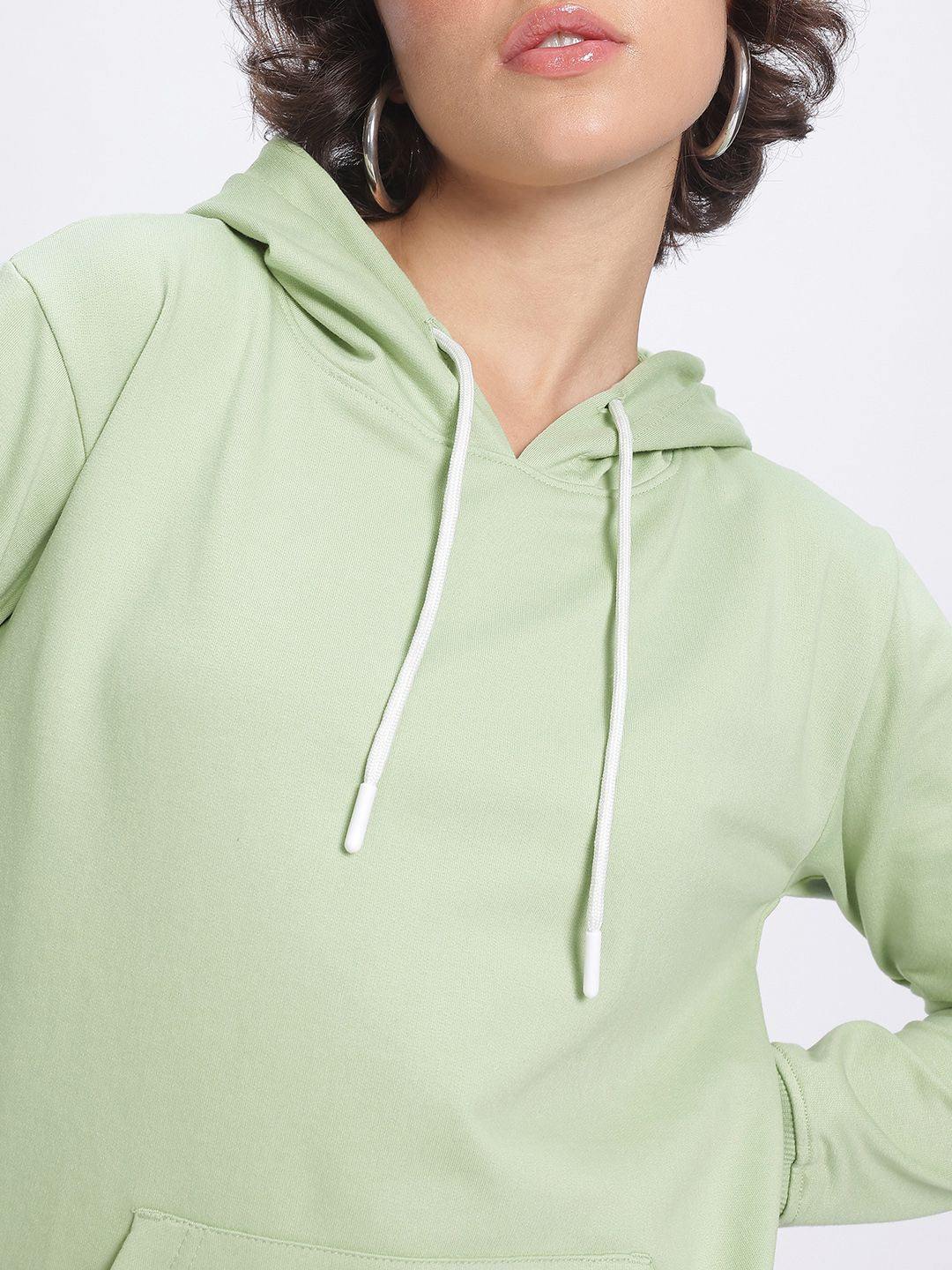 DressBerry Textured Printed Hooded Sweatshirt