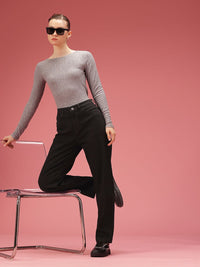 DressBerry Women Mom Fit High-Rise Stretchable Jeans