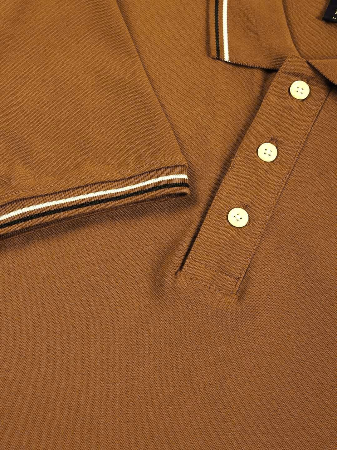 Thomas Scott Men Solid Polo Collar Cotton T-shirt