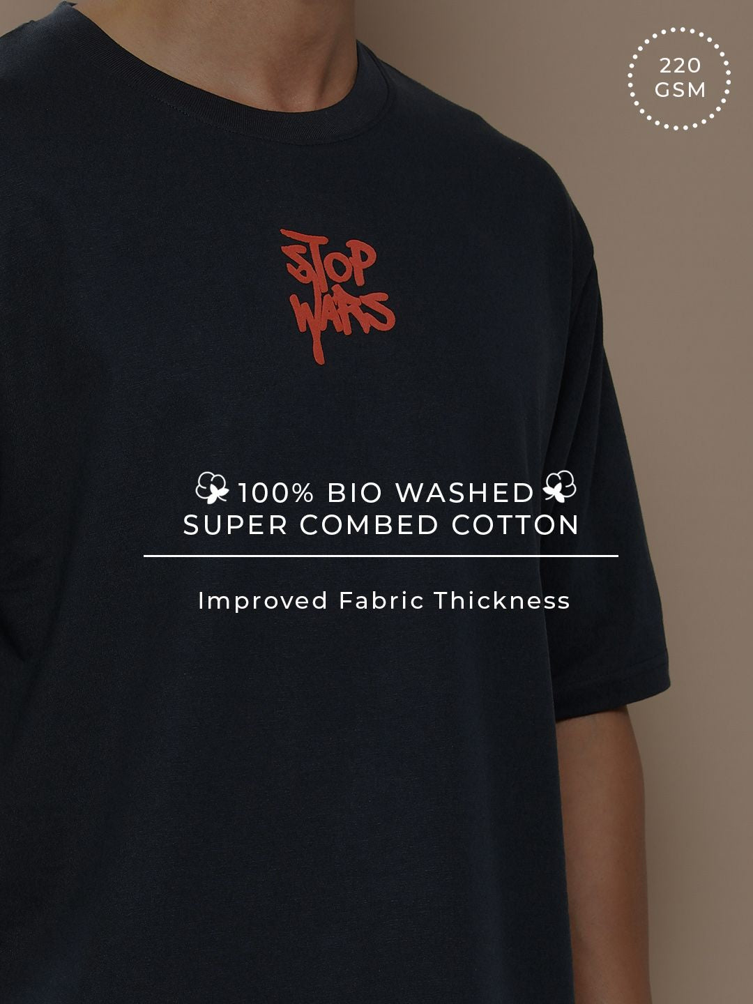 Difference of Opinion Men Graphic Printed Embossed Oversized T-shirt