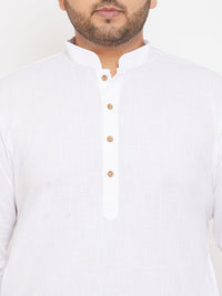 VASTRAMAY Men White Solid Kurta