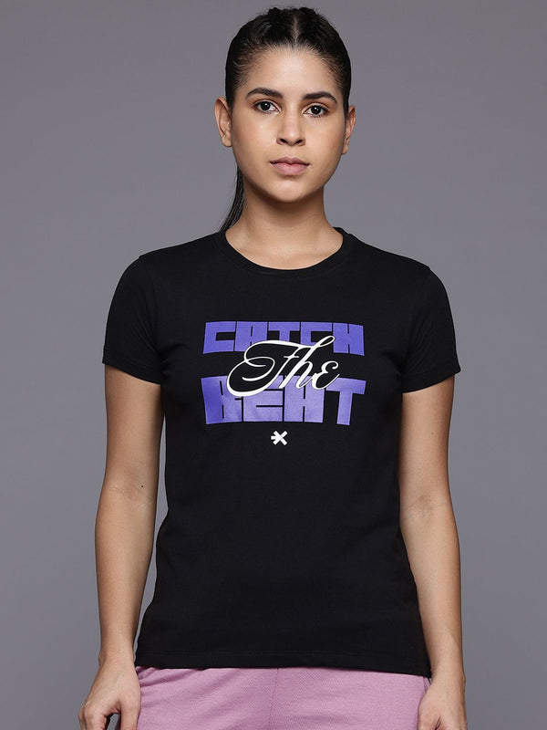 HRX by Hrithik Roshan Women Typography Printed Lifestyle T-shirt