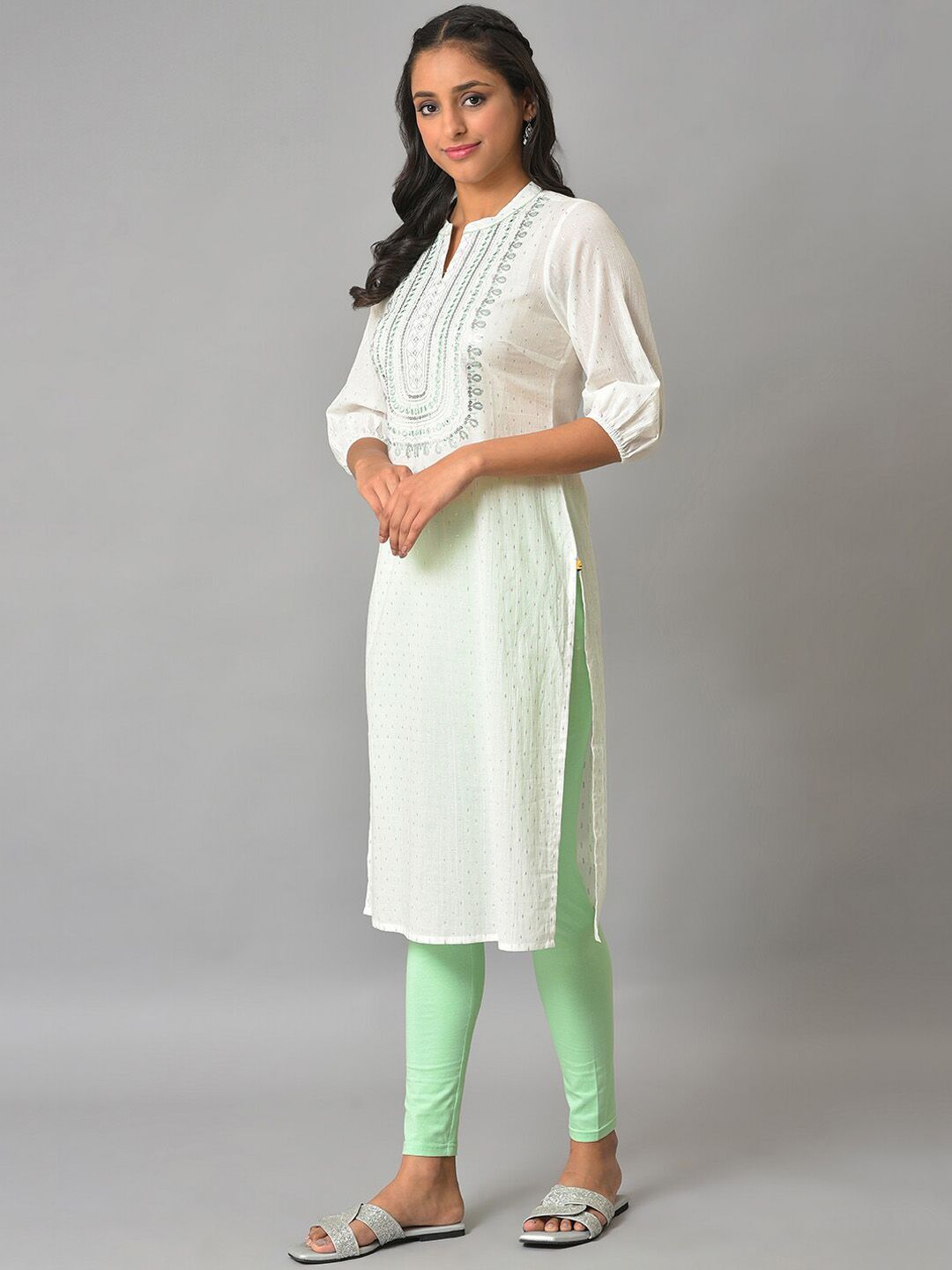 AURELIA Ethnic Motifs Yoke Design Sequence Kurta