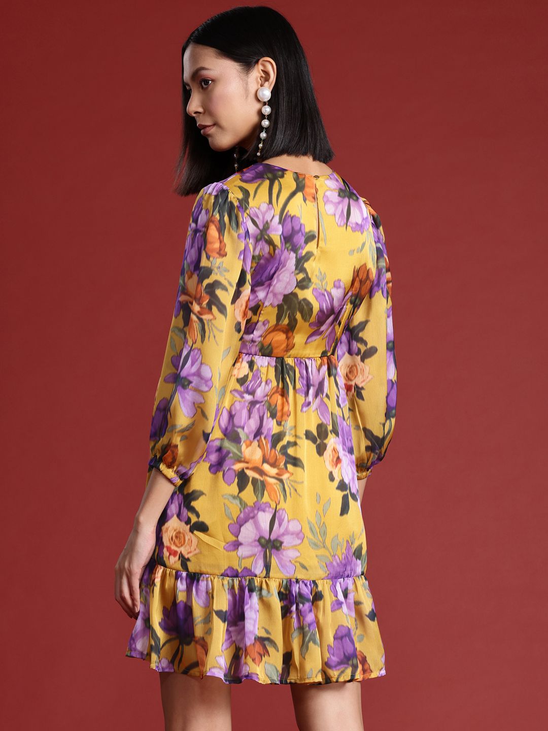 all about you Floral Print A-Line Mini Dress