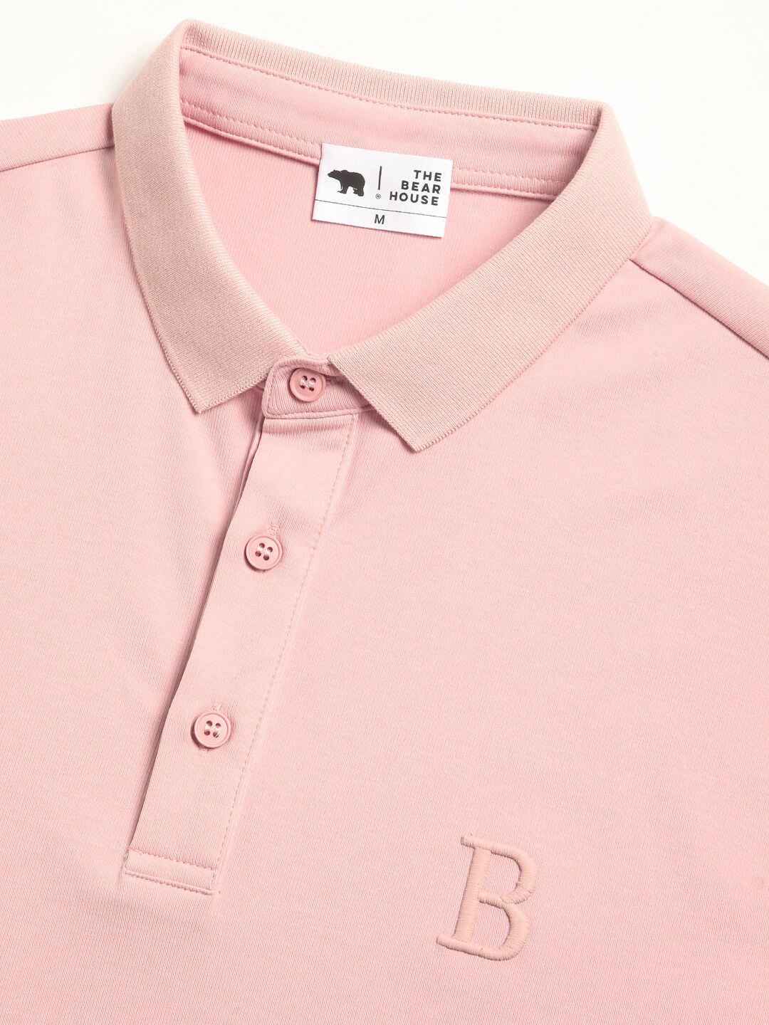 THE BEAR HOUSE Polo Collar Short Sleeves Slim Fit T-shirt