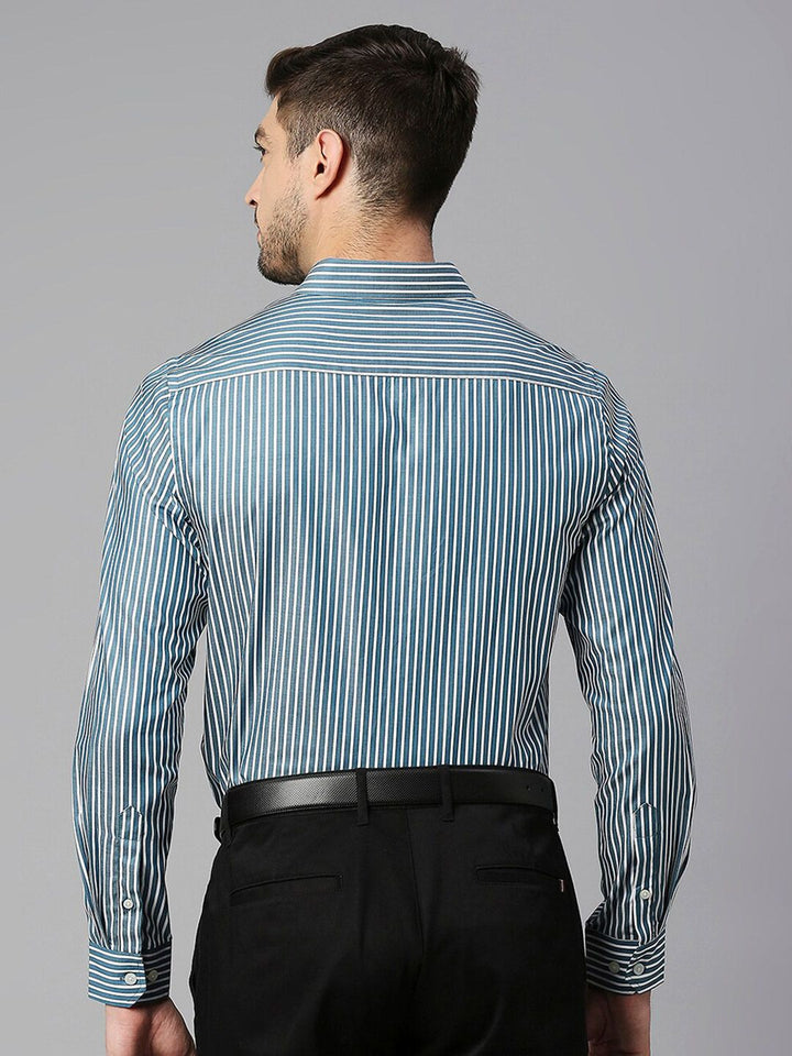 Thomas Scott  Classic Slim Fit Striped Pure Cotton Formal Shirt