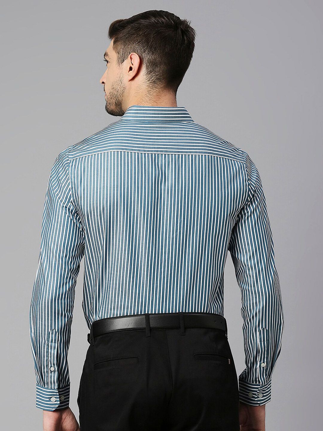 Thomas Scott  Classic Slim Fit Striped Pure Cotton Formal Shirt