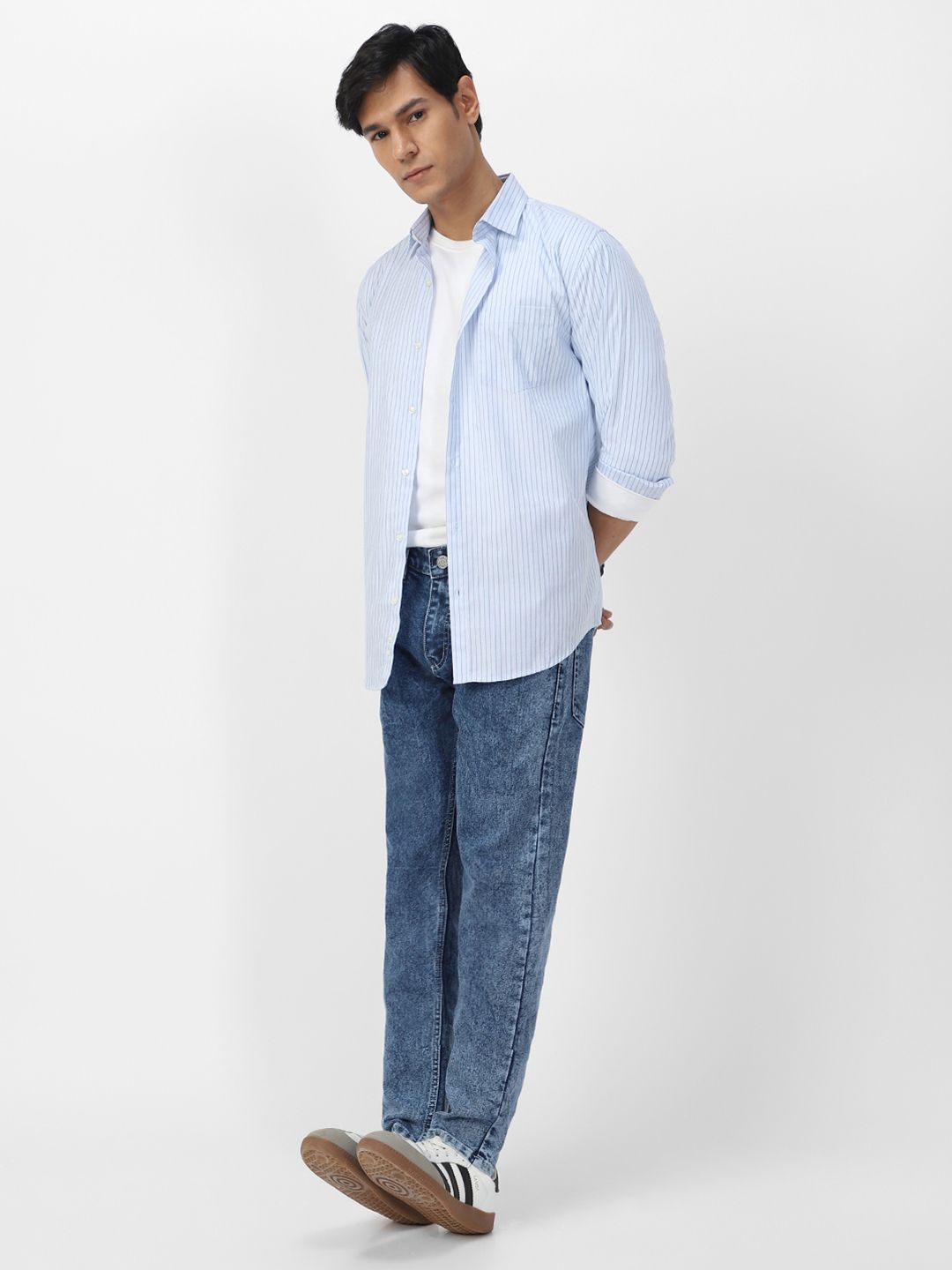 Urbano Fashion Men Heavy Fade Stretchable Jeans