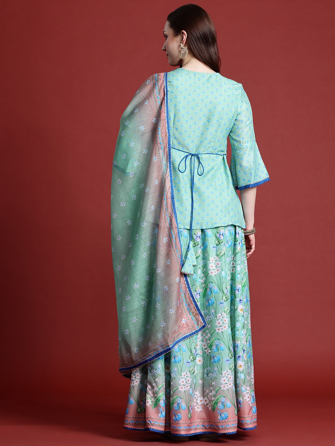 Anouk Ready to Wear Printed Fusion Lehenga Choli