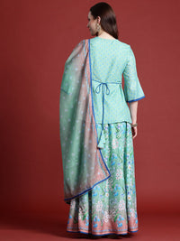 Anouk Ready to Wear Printed Fusion Lehenga Choli