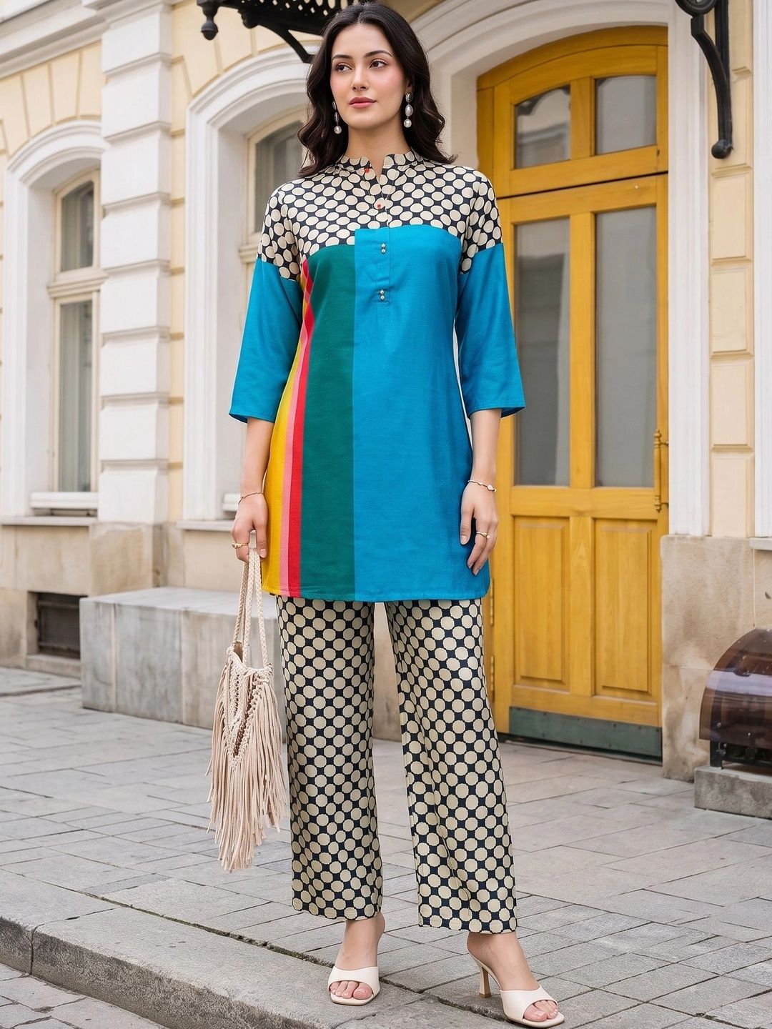 Twelve South Colourblocked Tunic with Palazzos