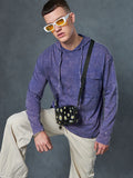 Bewakoof Acid Wash Hooded Long Sleeves Pockets Cotton Oversized T-shirt