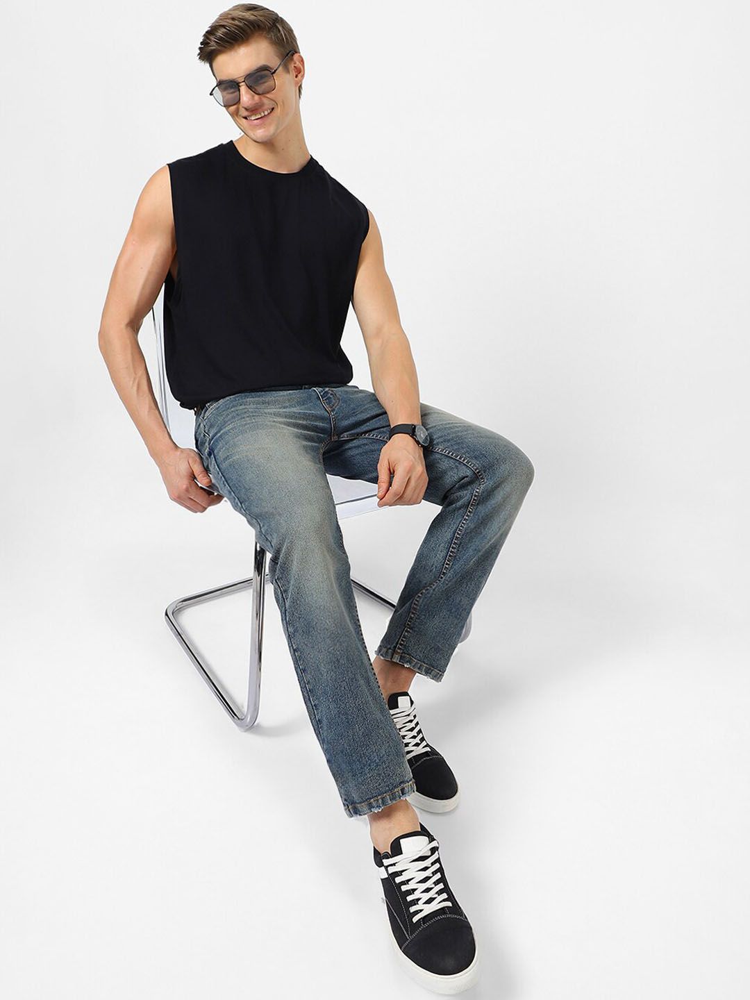 Urbano Fashion Men Regular Fit Washed Stretchable Jeans