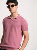 THE BEAR HOUSE Men Striped Regular Fit Pure Cotton Polo Collar T-Shirt