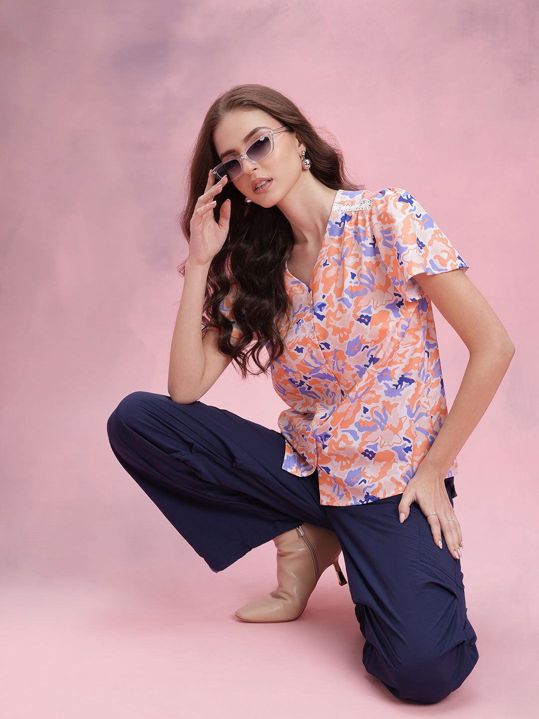 DressBerry Abstract Print Top