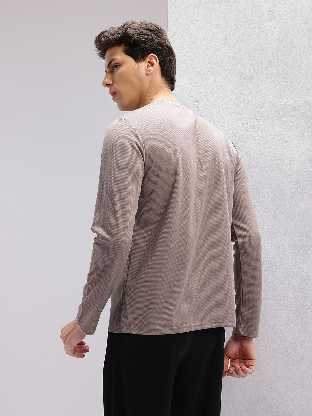 HRX by Hrithik Roshan Men Brand Logo Striped Rapid-Dry Running T-shirt