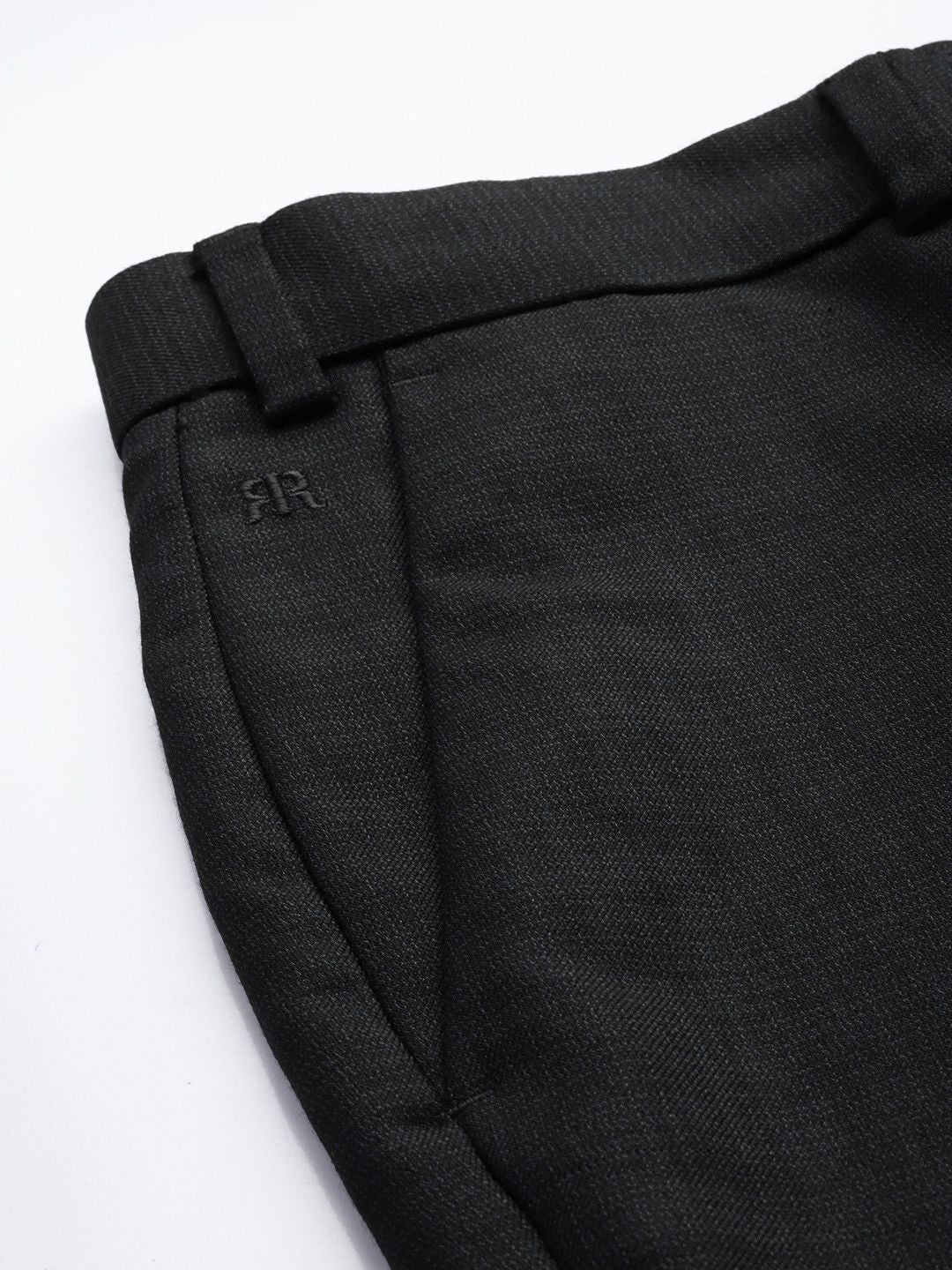 Raymond Men Self Design Textured Slim Fit Formal Trousers