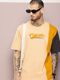 DILLINGER Men Varsity Printed Embossed Oversized T-shirt