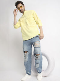 Bene Kleed Men Highly Distressed Heavy Fade Baggy Jeans