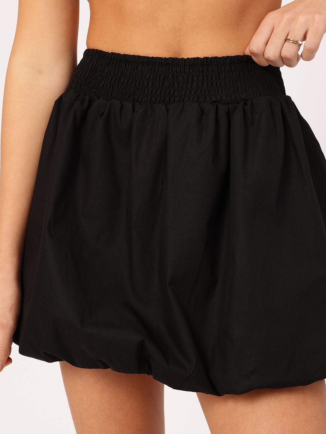 DressBerry Smocked Balloon Mini Skirt