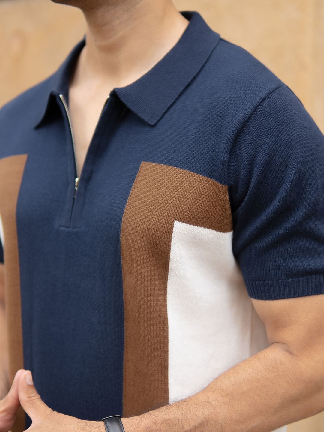 Powerlook Men Cotton Striped Polo T-Shirt