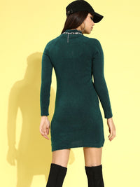 STREET 9 Green Acrylic Jumper Dress