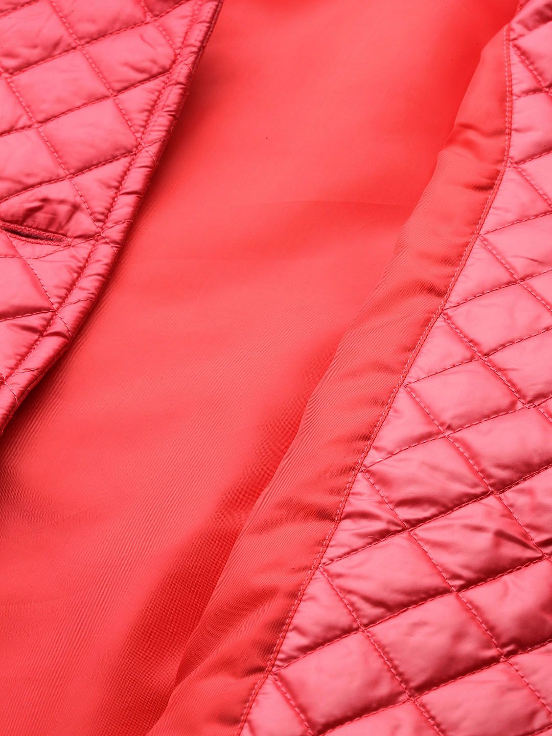 SASSAFRAS Women Red Solid Quilted Jacket