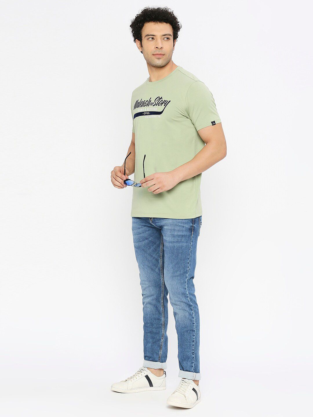 SPYKAR Typography Printed Cotton T-shirt