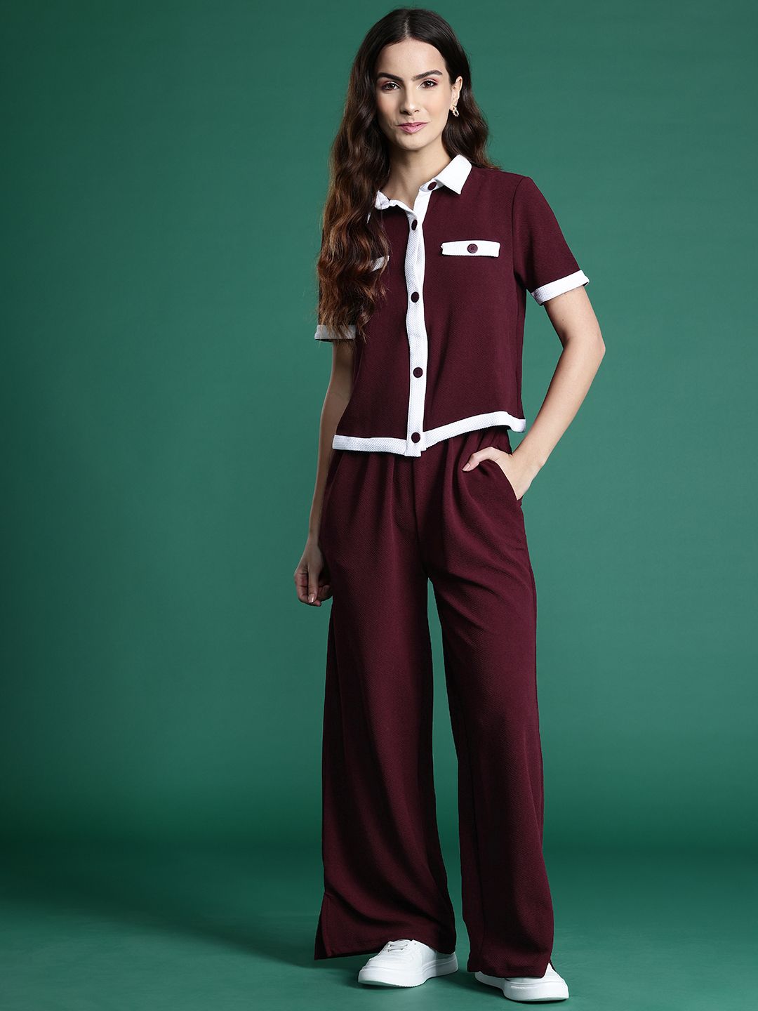 DressBerry Pocket Detail Shirt With Trousers Co-Ord Set